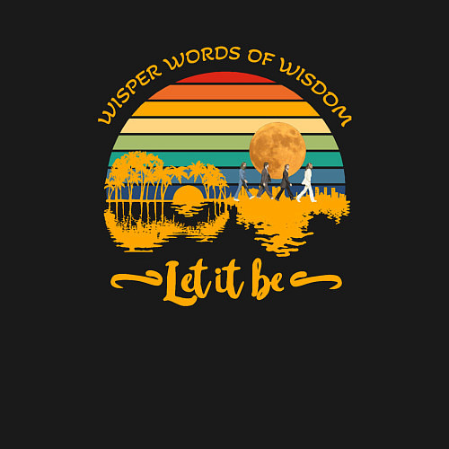 Мужской свитшот Let it be The Beatles / Черный – фото 3