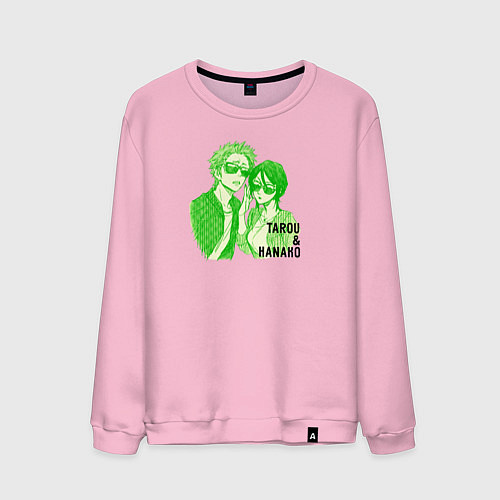 Мужской свитшот Ханако Коянаги & Таро Кабакура / Светло-розовый – фото 1