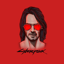 Свитшот хлопковый мужской Johnny cyberpunk 2077, цвет: красный — фото 2