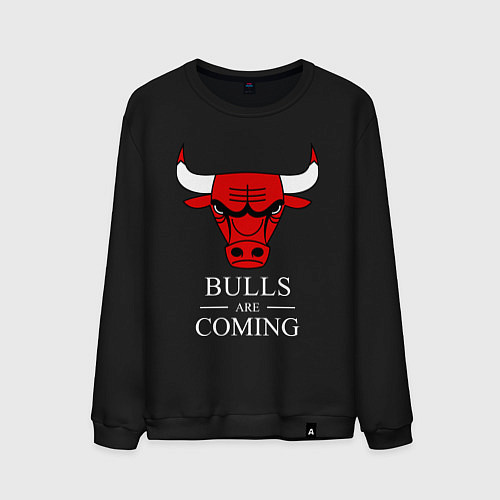 Мужской свитшот Chicago Bulls are coming Чикаго Буллз / Черный – фото 1