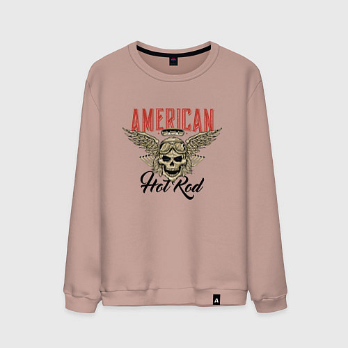 Мужской свитшот American Hot Rod / Пыльно-розовый – фото 1