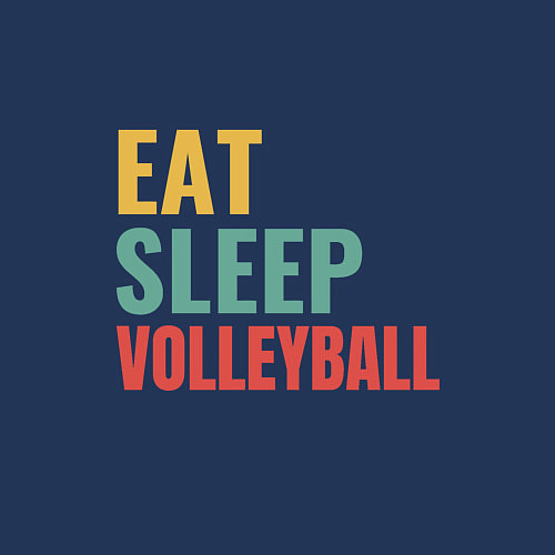 Мужской свитшот Eat - Sleep - Volleyball / Тёмно-синий – фото 3