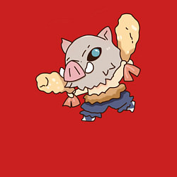 Свитшот хлопковый мужской Иноске и креветки, цвет: красный — фото 2