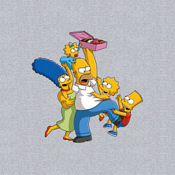 Свитшот хлопковый мужской Simpsons donuts, цвет: меланж — фото 2