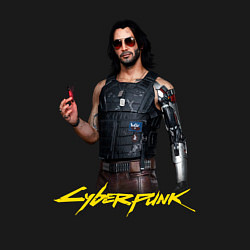 Свитшот хлопковый мужской Cyberpunk2077 Johnny, цвет: черный — фото 2