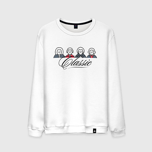 Мужской свитшот Классики / Белый – фото 1
