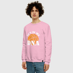 Свитшот хлопковый мужской ДНК Баскетбол, цвет: светло-розовый — фото 2