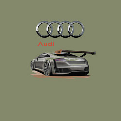 Свитшот хлопковый мужской Audi Racing team, цвет: авокадо — фото 2