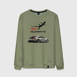 Свитшот хлопковый мужской Audi quattro Lizard, цвет: авокадо