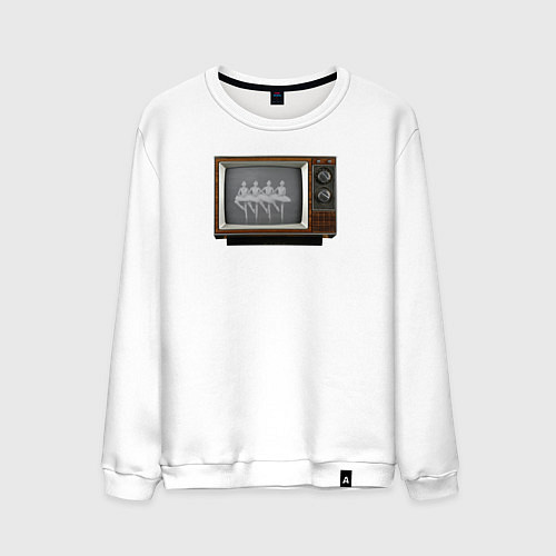 Мужской свитшот Лебединое по ТВ / Белый – фото 1