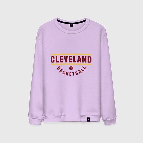 Мужской свитшот Cleveland - Basketball / Лаванда – фото 1