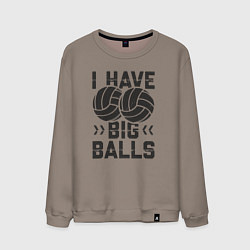 Свитшот хлопковый мужской Big Balls, цвет: утренний латте