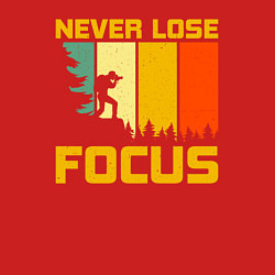 Свитшот хлопковый мужской Никогда не теряйте фокус, цвет: красный — фото 2