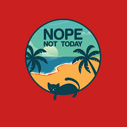 Свитшот хлопковый мужской Кот Nop not today, цвет: красный — фото 2