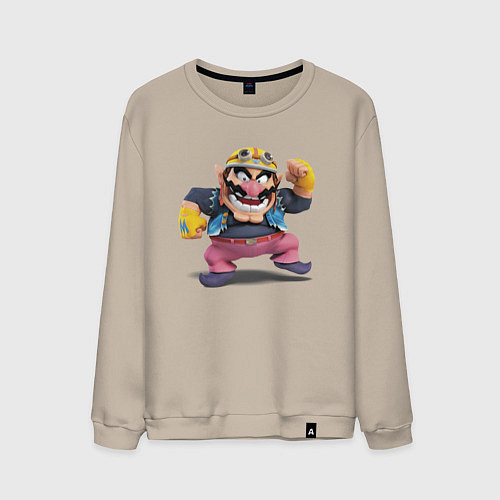 Мужской свитшот Wario Super Mario / Миндальный – фото 1