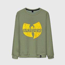 Свитшот хлопковый мужской Wu tang logo, цвет: авокадо
