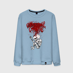 Свитшот хлопковый мужской Cannibal Corpse skeleton, цвет: мягкое небо