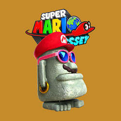 Свитшот хлопковый мужской Super Mario Odyssey Nintendo Video game, цвет: горчичный — фото 2