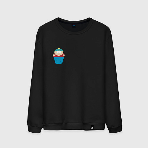 Мужской свитшот Южный парк - Эрик Картман / Черный – фото 1