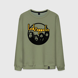 Свитшот хлопковый мужской Led Zeppelin Лед Зеппелин, цвет: авокадо