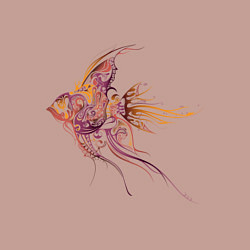 Свитшот хлопковый мужской Beautiful fish art, цвет: пыльно-розовый — фото 2