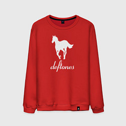 Свитшот хлопковый мужской Deftones лошадь, цвет: красный