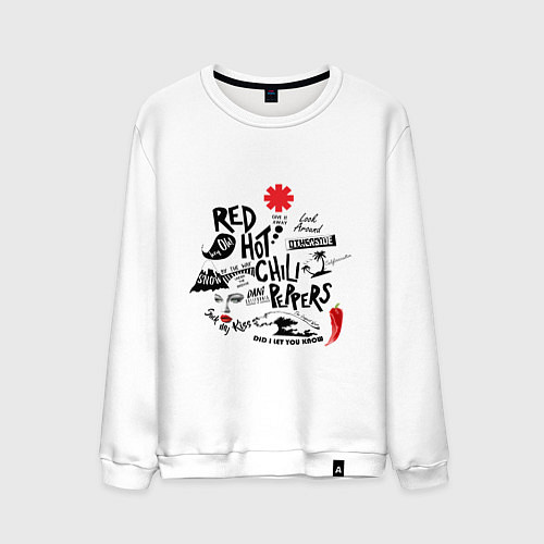 Мужской свитшот RHCP альбомы / Белый – фото 1