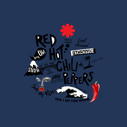 Свитшот хлопковый мужской RHCP альбомы, цвет: тёмно-синий — фото 2