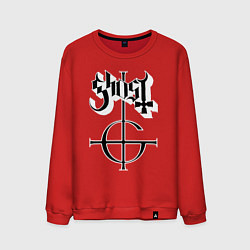Свитшот хлопковый мужской Ghost logo, цвет: красный