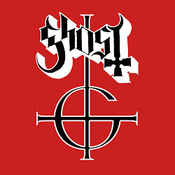 Свитшот хлопковый мужской Ghost logo, цвет: красный — фото 2