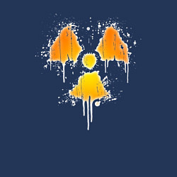 Свитшот хлопковый мужской Radioactive symbol, цвет: тёмно-синий — фото 2