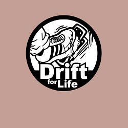 Свитшот хлопковый мужской Drift for life!, цвет: пыльно-розовый — фото 2