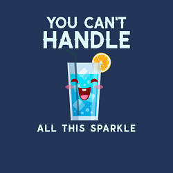 Свитшот хлопковый мужской You cant handle all this sparkle, цвет: тёмно-синий — фото 2