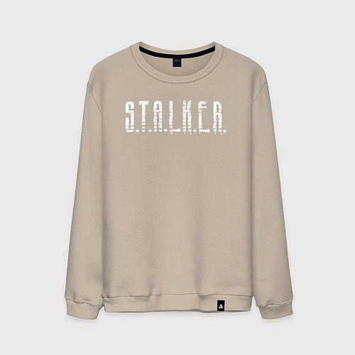 Мужской свитшот S T A L K E R - Logo / Миндальный – фото 1
