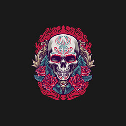 Свитшот хлопковый мужской Roses Skull, цвет: черный — фото 2