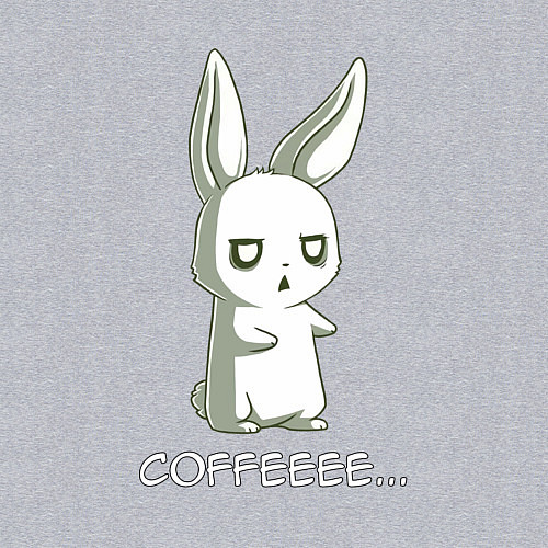 Мужской свитшот Заяц хочет кофе / Меланж – фото 3