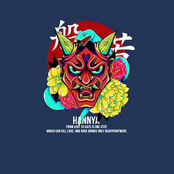 Свитшот хлопковый мужской Oni Mask Hannya, цвет: тёмно-синий — фото 2