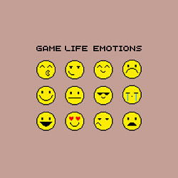 Свитшот хлопковый мужской Life game emotions black, цвет: пыльно-розовый — фото 2