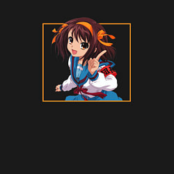 Свитшот хлопковый мужской Харухи art, цвет: черный — фото 2