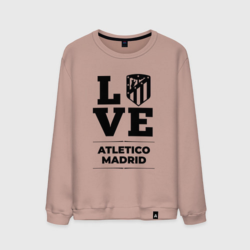 Мужской свитшот Atletico Madrid Love Классика / Пыльно-розовый – фото 1