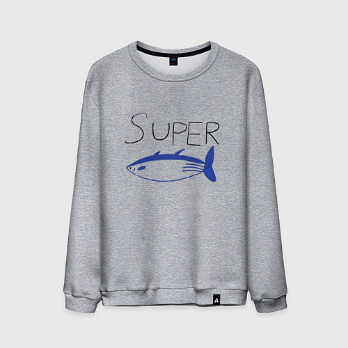 Мужской свитшот Super tuna jin / Меланж – фото 1