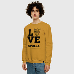Свитшот хлопковый мужской Sevilla Love Классика, цвет: горчичный — фото 2