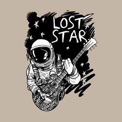 Свитшот хлопковый мужской Lost stars Space music, цвет: миндальный — фото 2