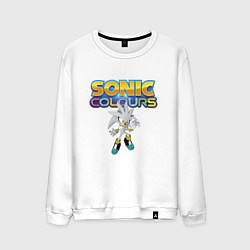 Свитшот хлопковый мужской Silver Hedgehog Sonic Video Game, цвет: белый