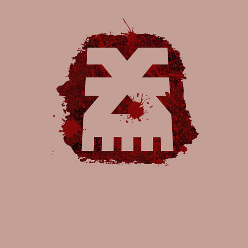 Мужской свитшот Знак Кхорна пятно / Пыльно-розовый – фото 3