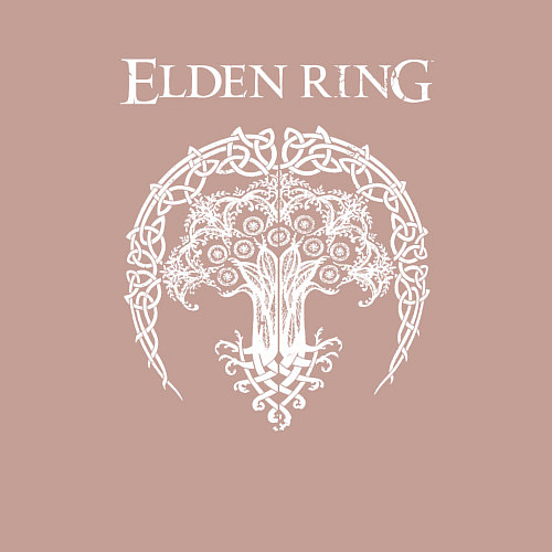 Мужской свитшот ДРЕВО ELDEN RING / Пыльно-розовый – фото 3