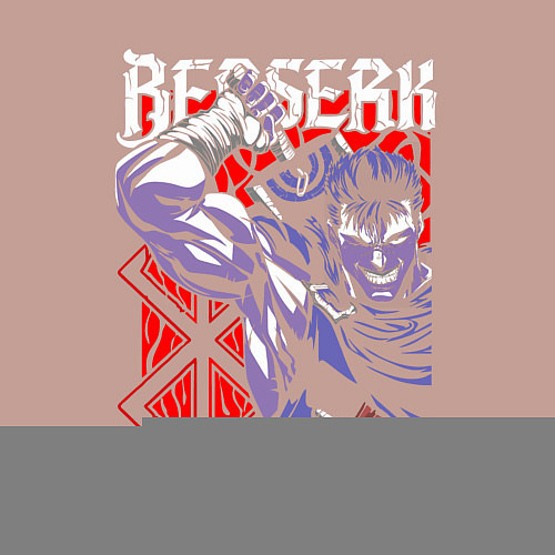 Мужской свитшот БЕРСЕРК BERSERK ГАТС / Пыльно-розовый – фото 3