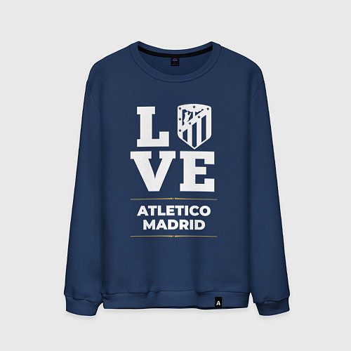 Мужской свитшот Atletico Madrid Love Classic / Тёмно-синий – фото 1