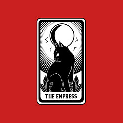 Свитшот хлопковый мужской The Empress Tarot card Императрица карта Таро, цвет: красный — фото 2