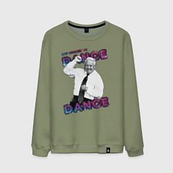 Свитшот хлопковый мужской Жаркое лето 96го Борис Ельцин, цвет: авокадо